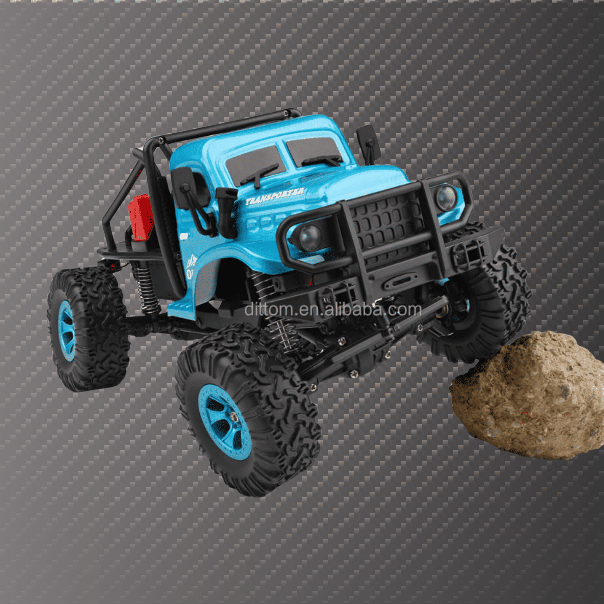 1/18 Electric Off-Road Climbing Vehicle 2.4GHz 4WD Rc Mountain Car with LED Lights Metal Material