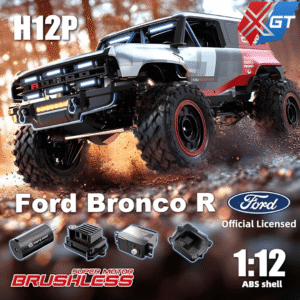 1/12 Scale MJX H12P Hyper Go Professional 2.4G Off Road 4WD RC Brushless Climbing Crawler Truck Ford Bronco Baja 1000 R Official Licensed