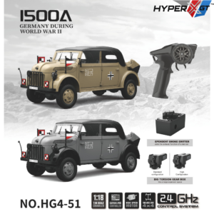 1:18 2.4G 4WD RC Car Command Vehicle LED Light Simulated Sound Smoke Crawler Off-Road Climbing Truck RTR Full