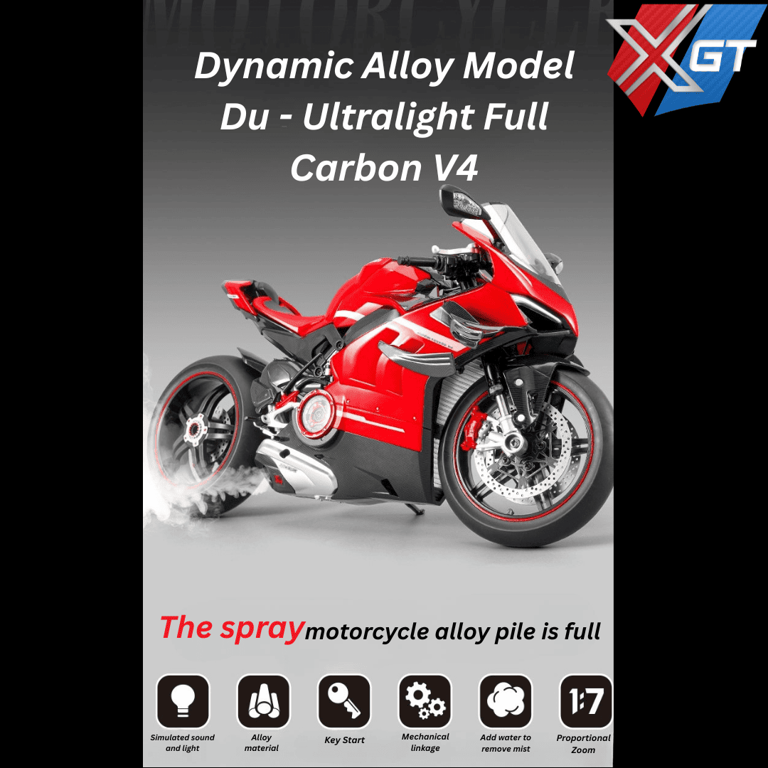 1/6 Oversized Ducati Panigale V4 Spray Alloy Motorcycle Model Diecast OEM Unisex Toy for Car Enthusiast Collection