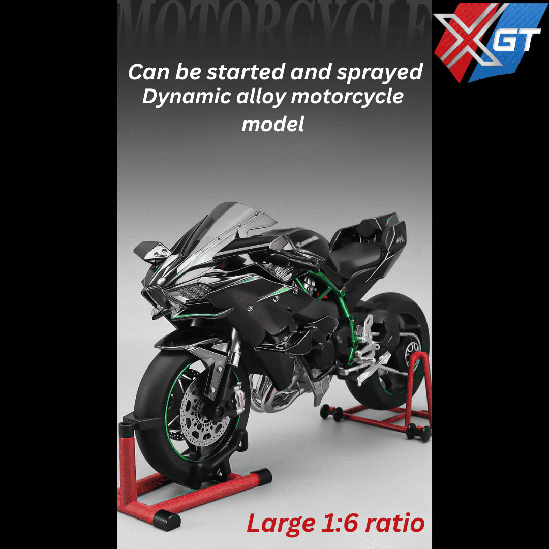 1/6 High Quality Kawasaki H2 Motorcycle Alloy Model Smoke High Speed Exquisite Collection Display Gift