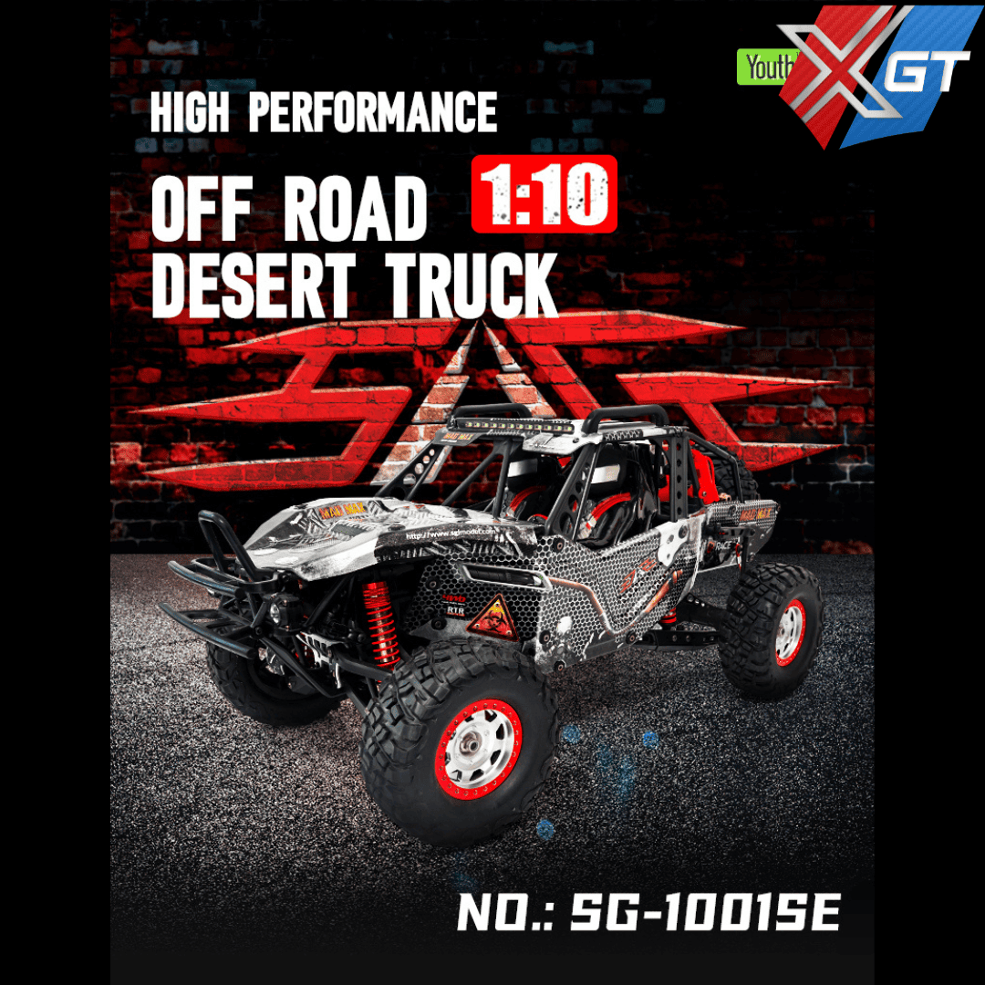 1/10 Scale Desert Off-Road RC Car Brushless Motor Short Truck RWD & 4WD Switchable 60km/h High Speed 120A ESC