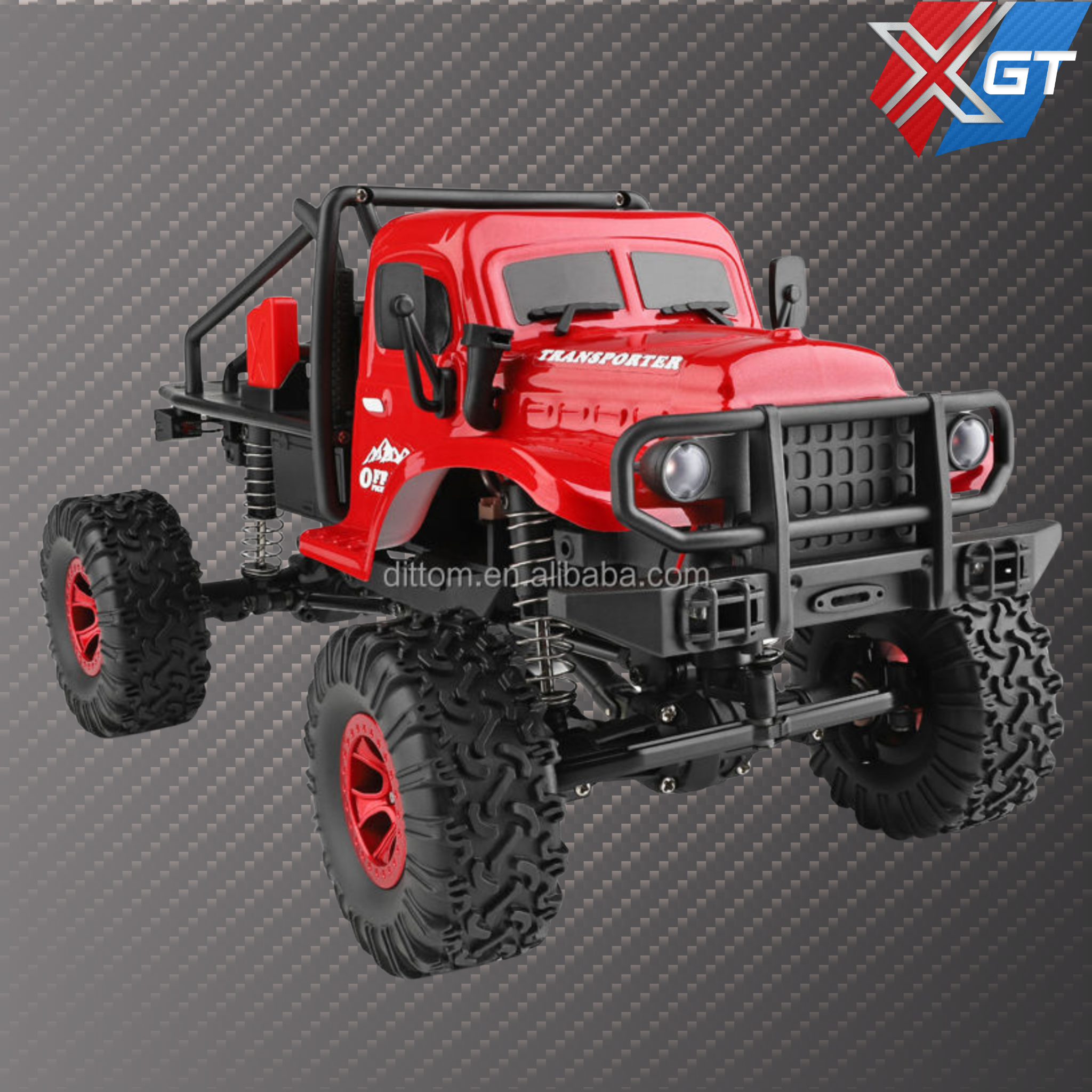 1/18 Electric Off-Road Climbing Vehicle 2.4GHz 4WD Rc Mountain Car with LED Lights Metal Material